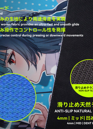 TALONGAMES マウスパッド ゲーミングマウスパッド eSports マウスパッド 490x420x4mm 330x260x4mm 布製 クロス 防水性 アニメ 滑り止め機能 ゴムベース エッジ周辺強化 Lサイズ Mサイズ 雷シリーズ KAMINARI カミナリ 【 日本正規代理店保証品 】