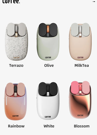 Lofree Wavy Chips シリーズ マウス ロフリー Touch 3モード接続対応 PBT素材ワイヤレスマウス 型番 グレー仕事用 両対応 コンパクト おしゃれ デザイン オフィス用 在宅勤務用 静音 低騒音 デザイン性