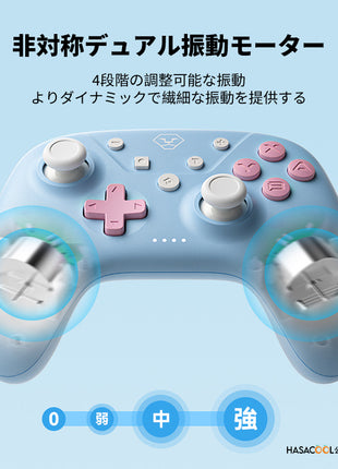 Nintendo Switch Pro用 コントローラー ワイヤレス ゲームパッド Switchコントローラー PC Windows Android iOS用  ROCOCO シリーズ Bluetooth5.3 / 2.4Ghz / Type-Cケーブル  振動 / ターボ / マクロ 多色選択可能