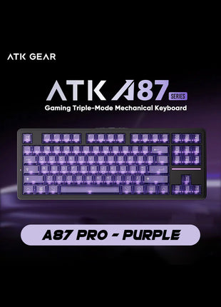 VXE ATK A87 ゲーミングキーボード メカニカルスイッチ 超低遅延 スイッチ ゲーミングキーボード ホットスワップ RGBバックライト 2.4GHz 無線キーボード 充電式 高耐久性 Bluetooth 5.1 RGBバックライトWindows/Mac OS対応 充電式 87キー 仕事PC用 自宅ゲーム用