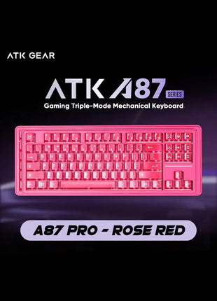 VXE ATK A87 ゲーミングキーボード メカニカルスイッチ 超低遅延 スイッチ ゲーミングキーボード ホットスワップ RGBバックライト 2.4GHz 無線キーボード 充電式 高耐久性 Bluetooth 5.1 RGBバックライトWindows/Mac OS対応 充電式 87キー 仕事PC用 自宅ゲーム用
