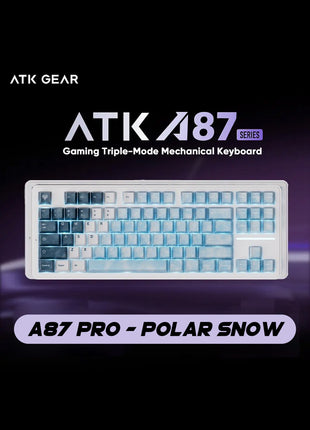 VXE ATK A87 ゲーミングキーボード メカニカルスイッチ 超低遅延 スイッチ ゲーミングキーボード ホットスワップ RGBバックライト 2.4GHz 無線キーボード 充電式 高耐久性 Bluetooth 5.1 RGBバックライトWindows/Mac OS対応 充電式 87キー 仕事PC用 自宅ゲーム用