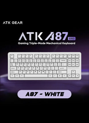 VXE ATK A87 ゲーミングキーボード メカニカルスイッチ 超低遅延 スイッチ ゲーミングキーボード ホットスワップ RGBバックライト 2.4GHz 無線キーボード 充電式 高耐久性 Bluetooth 5.1 RGBバックライトWindows/Mac OS対応 充電式 87キー 仕事PC用 自宅ゲーム用