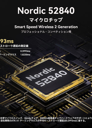 ATK X1シリーズ ゲーミングマウス ワイヤレス Blazing Sky X1 / X1 Pro / X1 Pro max / X1 Ultra 無線 超軽量 49グラム PAW3950 3950Ultra Nordic52840 BlueTooth5.0/2.4Ghz/USB-C接続 バッテリー最大500mAh 3色選択可能 8KHz対応可（数量限定8Kレシーバー特典）