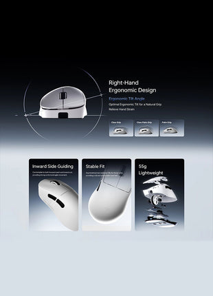 ATK Y9シリーズ ゲーミングマウス ワイヤレス ATK Y9 Pro Max / Y9 Ultimate 軽量ワイヤレスマウス 無線 超軽量 53グラム PAW3950Ultra Nordic54L15 BlueTooth5.0/2.4Ghz/USB-C接続 バッテリー800mAh 3色選択可能 8KHz対応可