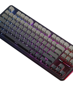 AULA F87 Pro ゲーミングキーボ  メカニカルキーボード  87キー無衝突コンパクト Bluetooth5.0/2.4Ghz/Type-Cケーブル ホットスワップ可能 EVA吸音PCB RGBバックライト 潤滑衛星 灰木軸 霊動軸 太空軸 月白軸 充電式バッテリー 多色選択可能