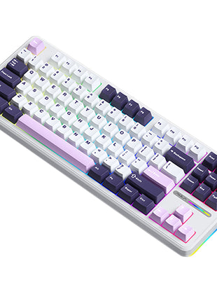 AULA F87 Pro ゲーミングキーボ  メカニカルキーボード  87キー無衝突コンパクト Bluetooth5.0/2.4Ghz/Type-Cケーブル ホットスワップ可能 EVA吸音PCB RGBバックライト 潤滑衛星 灰木軸 霊動軸 太空軸 月白軸 充電式バッテリー 多色選択可能