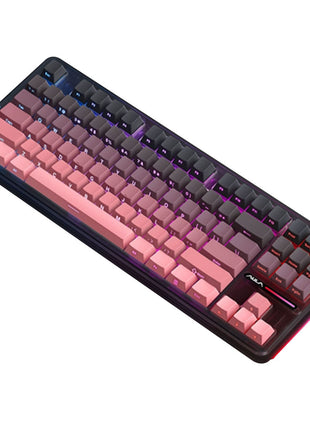 AULA F87 Pro ゲーミングキーボ  メカニカルキーボード  87キー無衝突コンパクト Bluetooth5.0/2.4Ghz/Type-Cケーブル ホットスワップ可能 EVA吸音PCB RGBバックライト 潤滑衛星 灰木軸 霊動軸 太空軸 月白軸 充電式バッテリー 多色選択可能