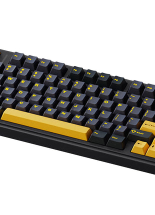 AULA F75 ゲーミングキーボード メカニカルキーボード ガスケット 80キー 無衝突コンパクト Bluetooth5.0/2.4Ghz/Type-C 5層パッド＆ノブ付き ホットスワップ可能 EVA吸音PCB リズム RGBバックライト 潤滑衛星 プログラム可能 充電式バッテリー 送料無料