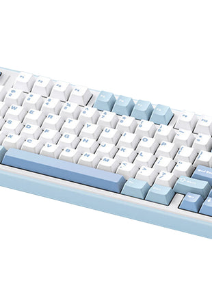 AULA F75 ゲーミングキーボード メカニカルキーボード ガスケット 80キー 無衝突コンパクト Bluetooth5.0/2.4Ghz/Type-C 5層パッド＆ノブ付き ホットスワップ可能 EVA吸音PCB リズム RGBバックライト 潤滑衛星 プログラム可能 充電式バッテリー 送料無料