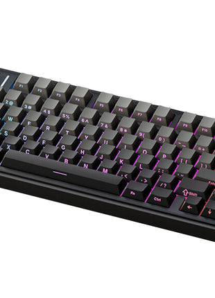AULA F75 ゲーミングキーボード メカニカルキーボード ガスケット 80キー 無衝突コンパクト Bluetooth5.0/2.4Ghz/Type-C 5層パッド＆ノブ付き ホットスワップ可能 EVA吸音PCB リズム RGBバックライト 潤滑衛星 プログラム可能 充電式バッテリー 送料無料