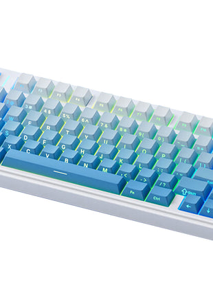 AULA F75 ゲーミングキーボード メカニカルキーボード ガスケット 80キー 無衝突コンパクト Bluetooth5.0/2.4Ghz/Type-C 5層パッド＆ノブ付き ホットスワップ可能 EVA吸音PCB リズム RGBバックライト 潤滑衛星 プログラム可能 充電式バッテリー 送料無料