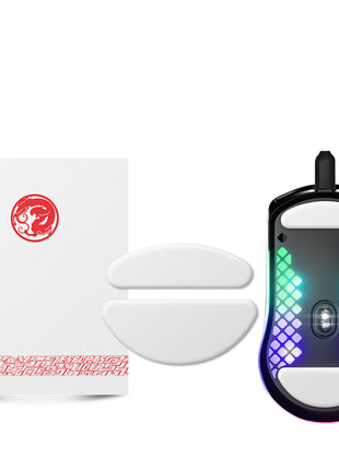 【送料無料】EsportsTiger マウスソール SteelSeries Aerox 3用 ICE PTFE製 ホワイト ゲーミングマウス 滑り強化 1セット入り マウスフィート (HC25)