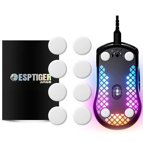 【送料無料】EsportsTiger マウスソール Arc2 SteelSeries Aerox 3 用 PTFE製 ホワイト 2世代 1セット入り 滑り強化 マウスフィート (HB42)