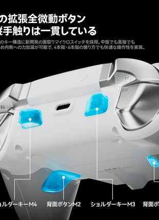 BIGBIG WON Rainbow 3 コントローラー ゲームパッド 静電容量式ジョイスティック 2000Hzポーリングレート 機械ボタン カスタムRGBライト 6軸ジャイロセンサー 切り替え可能なホール効果 クイックトリガー 3.5mmオーディオ 有線 無線接続 PC / Switch2 / iOS / Android 対応