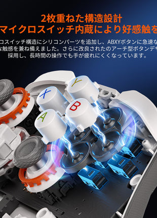 【セット購入割引!!】BIGBIG WON BLITZ2 TMR コントローラー 無線/有線接続 ゲーミングコントローラー 2000Hzポーリングレート 16個のメカニカルスイッチボタン 0.0005秒超低遅延 360°シリコングリップ 1000mAh大容量バッテリー アプリ対応 FPSプロゲーマー向け