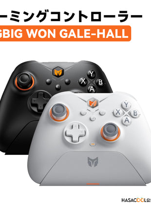 BIGBIG WON Gale-Hall コントローラー 2.4Gワイヤレス ホール効果 トリガー スティック PC 充電ベース付き Bluetooth ゲームパッド PCアプリの設定制御 4つのカスタムボタン Switch/Switch Lite/Switch OLED/Windows/Android/IOSに対応 （ブラック / ホワイト）