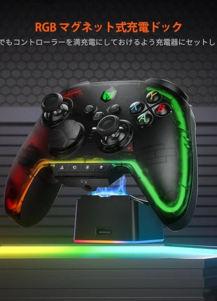 BIGBIG WON Rainbow 2 Pro ワイヤレスコントローラー Switchコントローラー Nintendo Switch PC Windows Android iOS用 Bluetooth 有線 PC ゲームコントローラー 6軸ジャイロ/振動/ターボ/ウェイクアップ機能付き レインボー2プロ