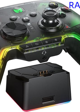 BIGBIG WON Rainbow 2 Pro ワイヤレスコントローラー Switchコントローラー Nintendo Switch PC Windows Android iOS用 Bluetooth 有線 PC ゲームコントローラー 6軸ジャイロ/振動/ターボ/ウェイクアップ機能付き レインボー2プロ