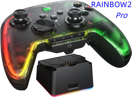 BIGBIG WON Rainbow 2 Pro ワイヤレスコントローラー Switchコントローラー Nintendo Switch PC Windows Android iOS用 Bluetooth 有線 PC ゲームコントローラー 6軸ジャイロ/振動/ターボ/ウェイクアップ機能付き レインボー2プロ