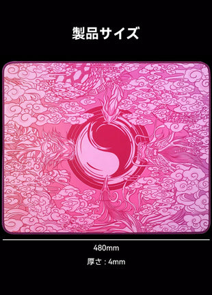 【送料無料】EsportsTiger マウスパッド GRANDMASTER PINK ゲーミングマウスパッド  ステッチエッジ ゴムベース コントロールに最適化 Lサイズ 縦 400mm x 横 480mm (HF18)