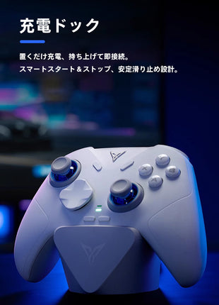 FLYDIGI Direwolf 4 ワイヤレス Switchコントローラー Nintendo Switch PC Windows Android iOS用 Bluetooth PC ゲームコントローラー カスタマイズ 6軸ジャイロ/振動/ターボ/ウェイクアップ機能付き ホール効果 トリガー PC用ゲームパッド