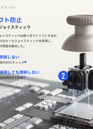 FLYDIGI DUNE FOX ワイヤレス Switch コントローラー Nintendo Switch PC Windows Android iOS用 Bluetooth 有線 無線 PC ゲームコントローラー 振動 / ターボ 機能 ワイヤレス接続 コントローラー ホール効果スティック ホール効果トリガー
