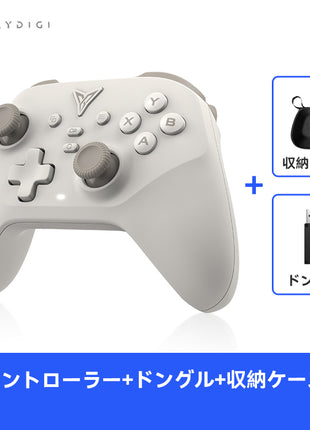 FLYDIGI DUNE FOX ワイヤレス Switch コントローラー Nintendo Switch PC Windows Android iOS用 Bluetooth 有線 無線 PC ゲームコントローラー 振動 / ターボ 機能 ワイヤレス接続 コントローラー ホール効果スティック ホール効果トリガー
