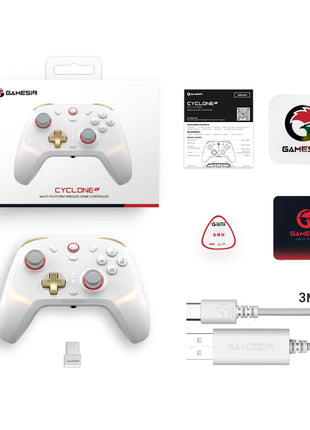 GameSir Cyclone2 PC コントローラー PC/Switch/iOS/Android 用 Mag-Res TMR スティック 1000Hz レポート レート ホール & マイクロ 2-in-1 トリガー RGB照明 充電ドック付き