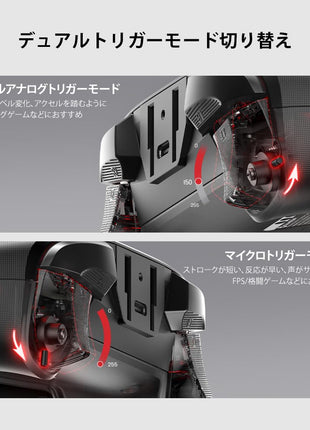 GameSir Cyclone2 PC コントローラー PC/Switch/iOS/Android 用 Mag-Res TMR スティック 1000Hz レポート レート ホール & マイクロ 2-in-1 トリガー RGB照明 充電ドック付き