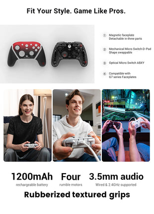 【3日以内発送】GameSir G7 Pro ゲ一ムコントロ一ラ一 コントローラー ワイヤレス  プロコン PCコントローラー Switch / PC / Steam / IOS / Android 全対応 ホール効果ジョイスティック ホール効果トリガー スリーモード接続 リニアトリガー 1000Hz