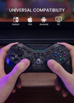 GameSir Tarantula Pro ワイヤレス PC コントローラー, PC/Switch/Android/IOS用、ゲーミングコントローラーPC、ブルートゥース コントローラー、切り替え可能フェイスボタン、マッピング可能9ボタン、ターボ、MFi、Steam対応