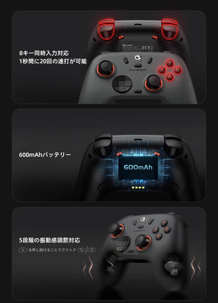 【 2.4Gドングル付き 】GameSir Nova 2 Lite コントローラー ワイヤレス プロコン PCコントローラー Switch / PC / Steam / IOS / Android 全対応 ホール効果ジョイスティック ホール効果トリガー スリーモード接続 リニアトリガー 1000Hz 三色選択可能
