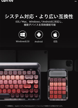 Lofree Lipstick シリーズ ロフリー 電卓 ＋ テンキー ナンバーパッド 数字 テンキーパッド プログラミング マクロ ノブ 無線 機械式 メカニカルキーボード キーパッド 20キー メタルキーキャップ タイピング 仕事用