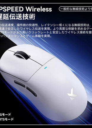 【送料無料】MCHOSE M7シリーズ ゲーミングマウス ワイヤレス 1Kドングル付き 無線 超軽量 53グラム PAW3395 Realtek 26000DPI Bluetooth/2.4Ghz/USB-C接続  バッテリー500mAh  3色選択可能 M7 M7 pro 中型手 大型手 つまみ持ち かぶせ持ち つかみ持ち