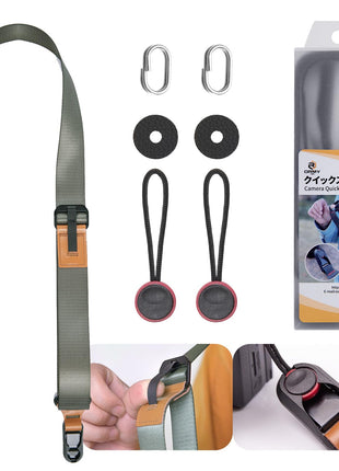ORMY 速写ストラップ カメラストラップ クィックストラップ スピードストラップ アンカーリンクス付き 小型一眼レフ ミラーレスカメラ デジカメ など用 ブルー 調整可能 負担軽減 (幅3.5cm ブルー)