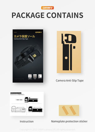 【送料無料】ORMY カメラ保護ソール SONY α6400 用 カメラボデー底部の保護シート 滑り防止 底部保護 保護テープ 衝撃吸収 カメラ本体ボトム 保護フィルム カメラスキンシール 衝撃吸収 カメラブラケット 三脚マウント 固定強化