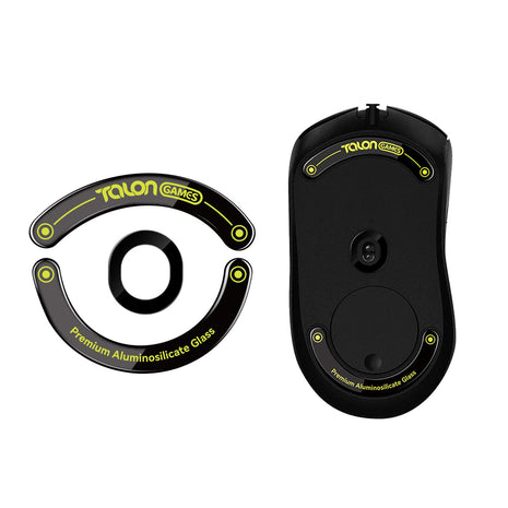 Curved Edges Ultra Strong Glass Mouse Feet Skates Compatible with Logitech G703 / G603 / G403 Gaming Mouse Feet Replacement,Super Smooth Glide Fast and Durable Sole (Black)