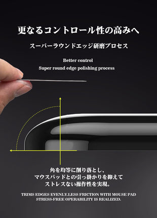 強化ガラス素材 TALONGAMES マウスソール Razer DeathAdder V4 Pro ワイヤレス 用 ゲーミング マウス 交換用 ラウンドエッヂ加工 高耐久 超低摩擦 Super Smooth Glide ブラック  ( センサー周りのソール付き )  【 日本正規代理店保証品 】(TB51)
