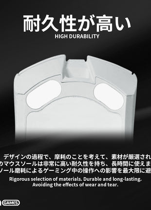 TALONGAMES マウスソール ラウンドエッジ ソール マウスフィート Razer DeathAdder V3 Pro 用 交換用 ゲーミングマウス移動改善 2セット入り 高耐久 低摩擦 Super Smooth 交換用 【 日本正規代理店保証品 】