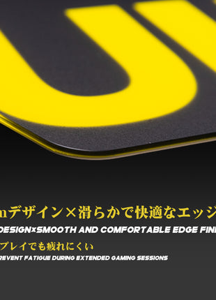 TALONGAMES ガラスゲーミングマウスパッド 大型 プロ仕様 スピードタイプ 超高温強化ガラス 超スムーズ 高精度操作 耐久・静音設計 滑り止め 月面デザイン　450×400mm　ULTRAシリーズ ブラック