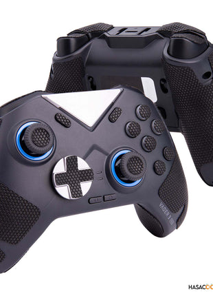 TALONGAMES FLYDIGI VADER 4 PRO / VADER 3 PRO コントローラー用 コントローラーグリップ Grip tape グリップ力強化 吸汗力強 アンチスリップテープ グリップ テープ アクションボタン図形提示付き 滑り止め カット済 1セット入り ブラック