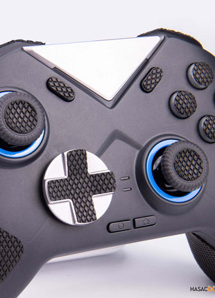TALONGAMES FLYDIGI VADER 4 PRO / VADER 3 PRO コントローラー用 コントローラーグリップ Grip tape グリップ力強化 吸汗力強 アンチスリップテープ グリップ テープ アクションボタン図形提示付き 滑り止め カット済 1セット入り ブラック