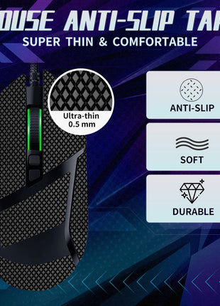 【送料無料】TALONGAMES マウスグリップ テープ Mouse Grip Tape Razer Basilisk V3 / V3 Pro 用 極薄 0.5mm 優れる吸水性 アンチスリップ テープ ゲーミングマウス用 滑り止めグリップテープ カット済【 日本正規代理店保証品 】 (TF33)