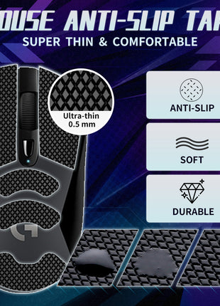 【送料無料】TALONGAMES マウスグリップ テープ Mouse Grip Tape Logicool G403 / G603 / G703用 極薄 0.5mm 優れる吸水性 アンチスリップ テープ ゲーミングマウス用 滑り止めグリップテープ カット済【 日本正規代理店保証品 】 (TF14)