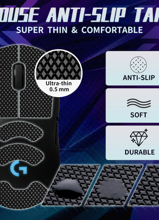 【送料無料】TALONGAMES マウスグリップ テープ Mouse Grip Tape Logicool G PRO Wireless 無線用 極薄 0.5mm 優れる吸水性 アンチスリップ テープ ゲーミングマウス用 滑り止めグリップテープ カット済 (TF12)