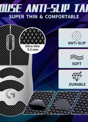 【送料無料】TALONGAMES マウスグリップ テープ Mouse Grip Tape Logicool G PRO X Superlight Wireless 2代 無線用 極薄 0.5mm 優れる吸水性 アンチスリップ テープ ゲーミングマウス用 滑り止めグリップテープ カット済