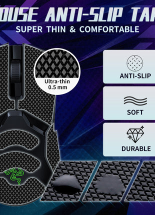 【送料無料】TALONGAMES マウスグリップ テープ Mouse Grip Tape Razer Viper / Viper Ultimate / Viper 8KHz 用 極薄 0.5mm 優れる吸水性 アンチスリップ テープ ゲーミングマウス用 滑り止めグリップテープ カット済【 日本正規代理店保証品 】 (TF17)