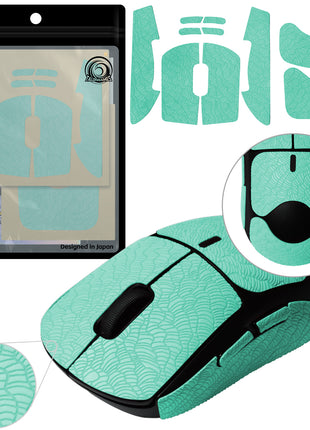 TALONGAMES 海波柄シリーズ マウスグリップ テープ Logicool G Pro Wireless ワイヤレス 用 極薄 0.5mm グリップ強化 優れる吸水性 アンチスリップ テープ ゲーミングマウス用 滑り止めグリップテープ 心地よい手触り 1セット入り 【日本正規代理店保証品】