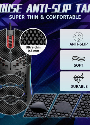 【送料無料】TALONGAMES マウスグリップ テープ Mouse Grip Tape Glorious Model O 用 極薄 0.5mm 優れる吸水性 アンチスリップ テープ ゲーミングマウス用 滑り止めグリップテープ カット済【 日本正規代理店保証品 】 (TF15)
